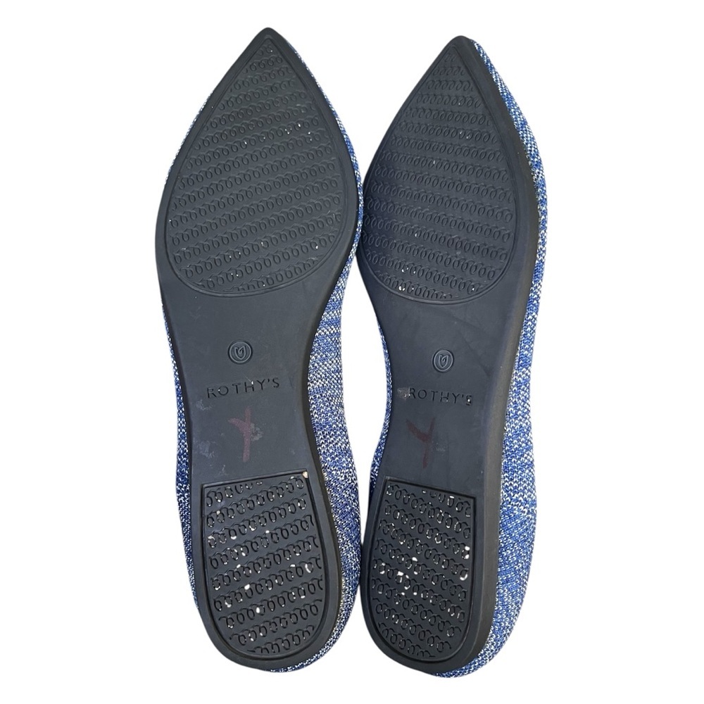 Rothy’s The Point Flats in Blue Denim Knit – Size 9.5 - Picture 7 of 8